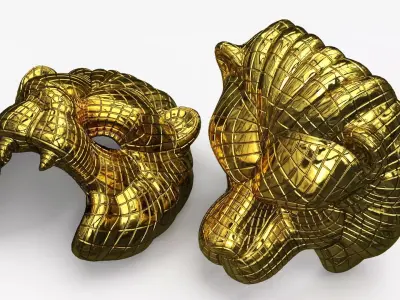 VIP Lion Mask 3D model