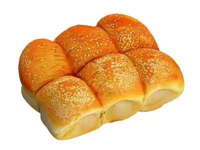 Bread Low-poly 3D model