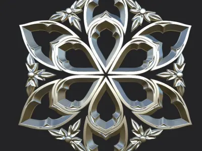 Gothic ornaments 46 Low-poly 3D model