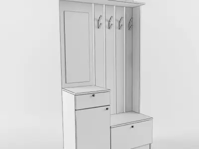 Cupboard with hanger Free 3D model