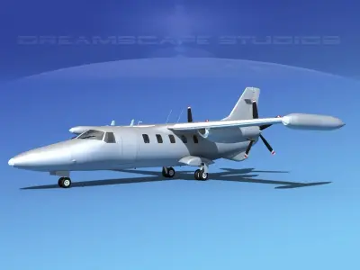 Dreamscape AF-44 Star Executive Bare Metal 3D model