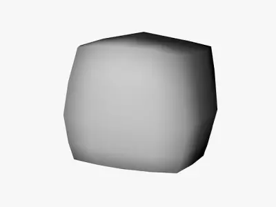 Ancient stone head Low-poly 3D model