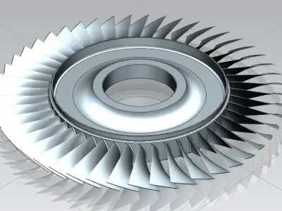 Blisk spinning blade Free 3D model