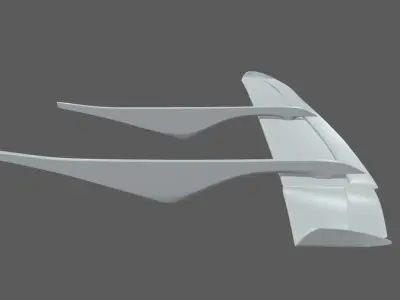 Car Spoiler 02 Low-poly 3D model