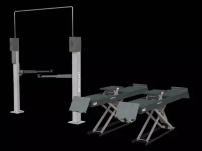 Car Lift Pack - 3D Garage Scissor and 2 Post Lift Free low-poly 3D model