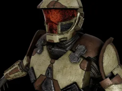 Sci-Fi Super Soldier Low-poly 3D model