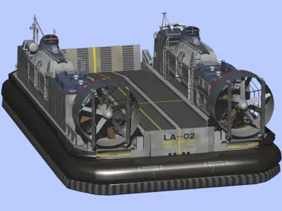 Japan Maritime Self-Defense Force Hovercraft  LCAC 3D model