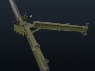 50mm 39M company mortar Hungary Low-poly 3D model