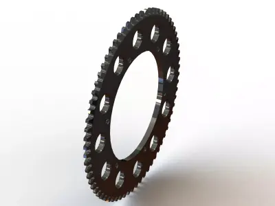 Steel Rear Sprocket for Go Kart 70 T 3D model