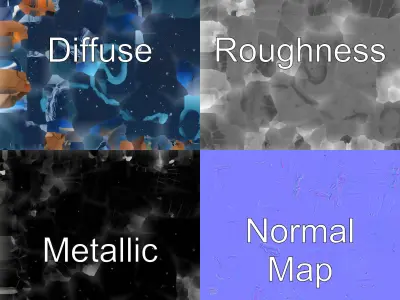 Celestial-Themed Hot Air Balloon Model Pack Low-poly 3D model