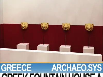 Ancient Greek Fountain House A 3D model