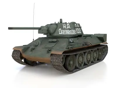 T-34-76 - Model 1942 - Soviet medium tank - 102 3D model