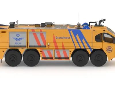 Demonstratie van E-One Titan Crash Tender 3D model