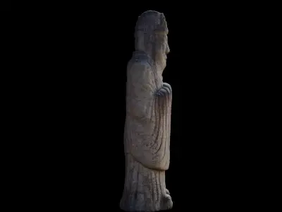 Rolyal Tomb of King Heungduk literator statue 3D model
