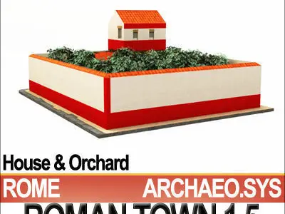 Roman Town House And Orchard Block 1 5 Low Poly 3D model