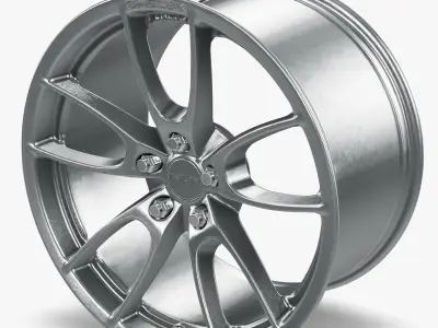 Carroll Shelby Wheel Company CS21 Forged Wheel Brushed Aluminum 3D model