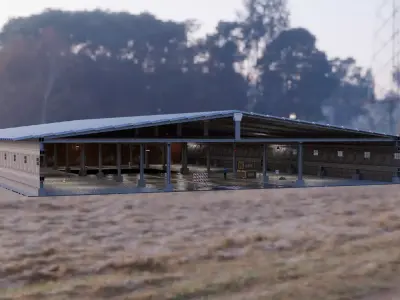 Hangar Free low-poly 3D model