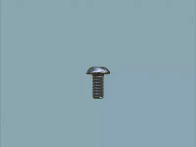 Steel Stained M4 Bolt Allen Dome 3D model