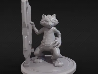 Dangerous raccoon 3 3D print model