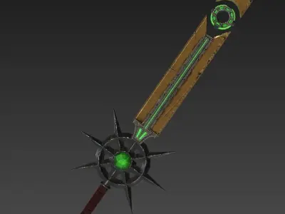 Fantasy Stylish Weapon- Chaos Sword Low-poly 3D model