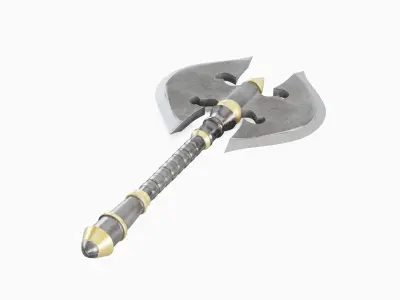 Stylized War Axe 02 Low-poly 3D model