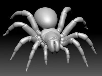 Trapdoor Spider Low-poly 3D model