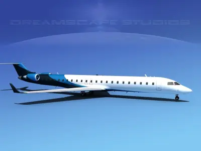 Bombardier CRJ900 Corporate 4 3D model
