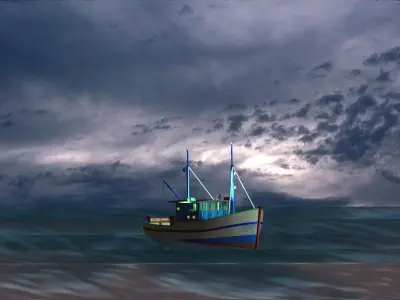 Trawler - FAO Fishing Boat 3D model