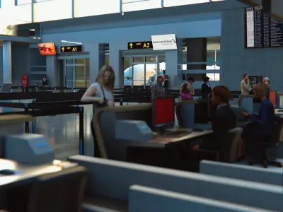 Airport California - USA 3D model