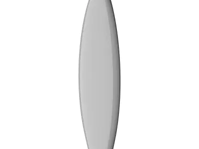 Surfboard Classic Fishboard 3D Model 3D model