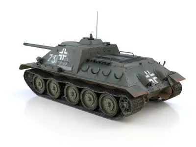 Jagdpanzer SU-85R - 75 - 6 Panzer Division 3D model
