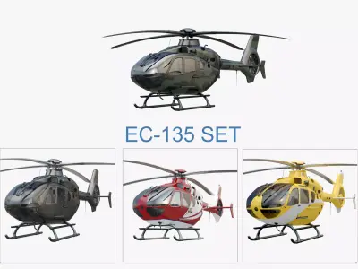 Eurocopter Set 3D model