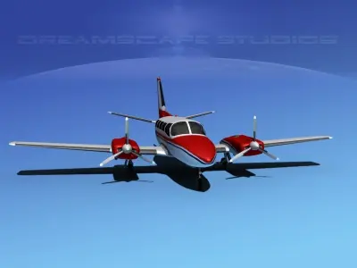 Cessna 404 Titan Courier V01 3D model