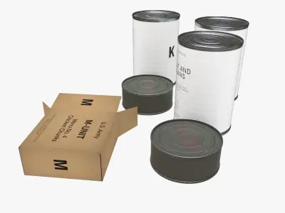 US K-rations set WWII Low-poly 3D model
