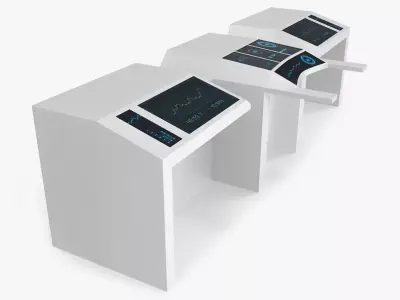 Central Navigation Deck White 3D model