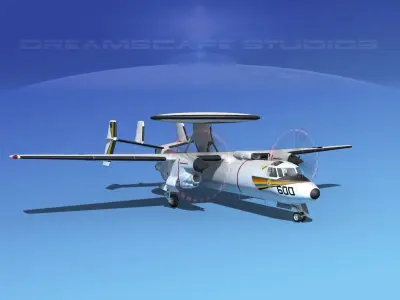 Grumman E-2C Hawkeye V11 3D model