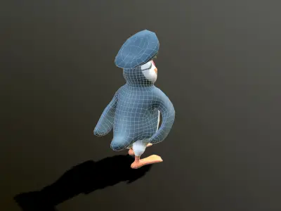 Atlantic Puffin Low-poly 3D model