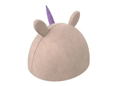 Unicorn Meow Hut Cat Hut Cat Tent Cozy Gray 3D model