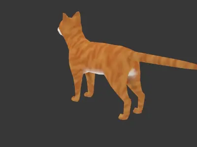 Orange Cat - NPR Free low-poly 3D model