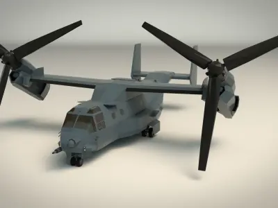 Low Poly Military Aircraft 01 Low-poly 3D model