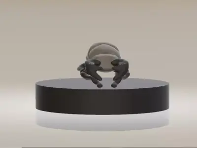 Defensive pose model 3D print model