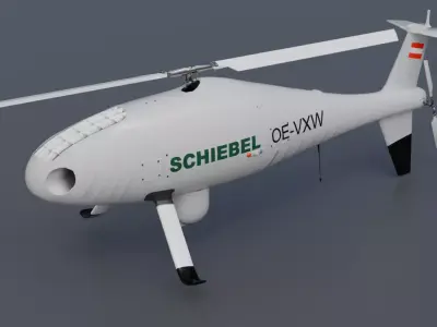 Schiebel Camcopter S-100 The GHOSTCOPTER Low-poly 3D model