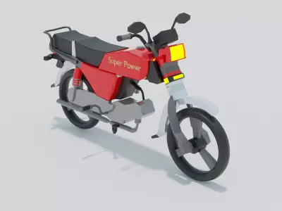Loly Poly Super Power Bike free download Free low-poly 3D model