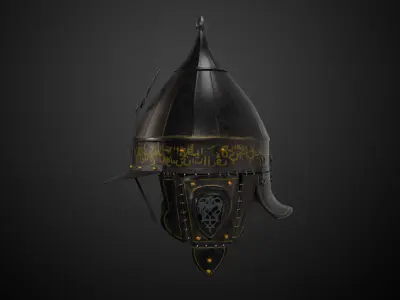 Ottoman Warrior Helmet - Game Ready 3D Model 3D model