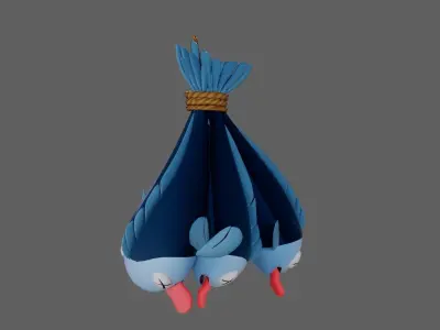  Slippery Fish Low-poly 3D model