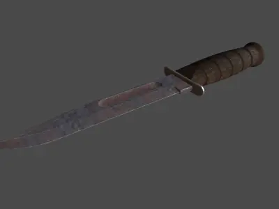 knife 4 Low-poly 3D model