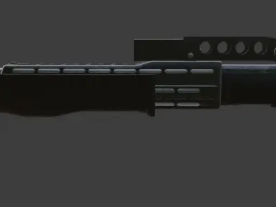 SPAS 12 Shotgun Low-poly 3D model