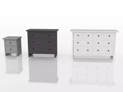 Ikea HEMNES room furniture Free low-poly 3D model