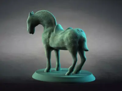 Carving Horse And Marble Stone Horse files  3D model