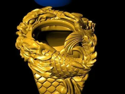 Marine Treasure A Unique Fish Ring Design Free 3D print model